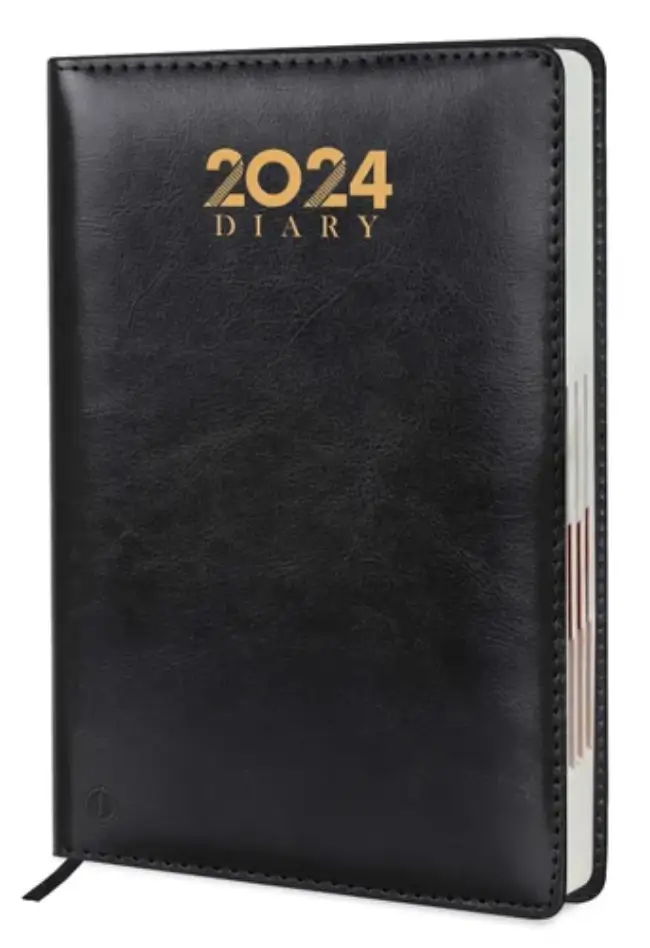 Case Bound Leather Cover Executive Diary For 2024